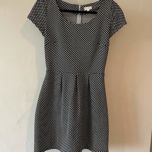 Maison Jules polka dot dress with cap sleeves